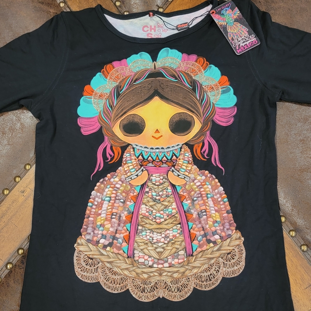 Mid sleeve mexican shirt
